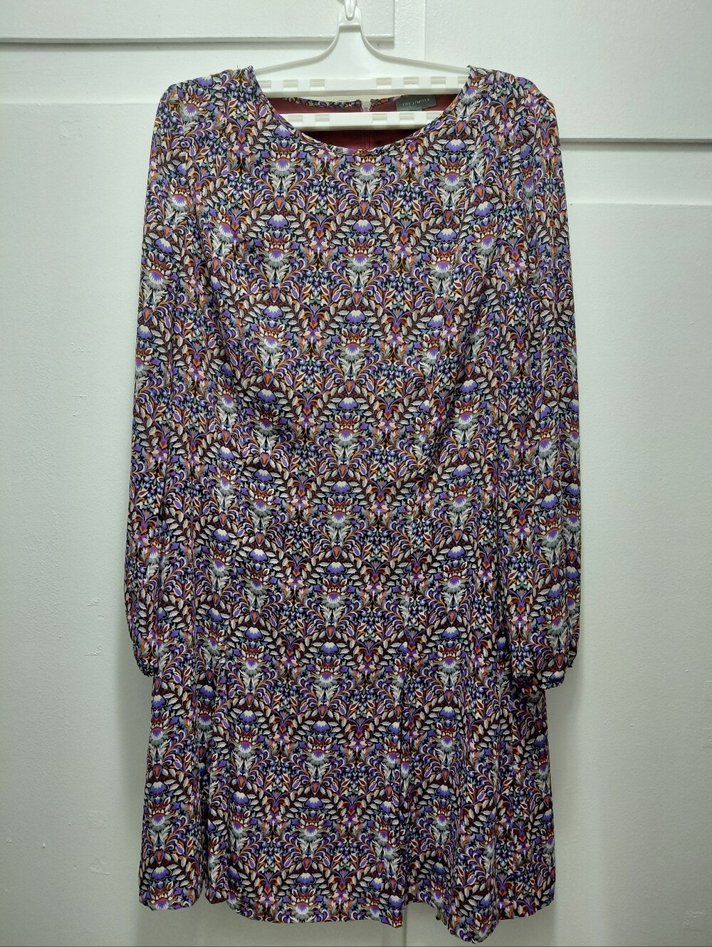 The Limited Long Sleeve Floral Pattern Women’s Dress - Purple Multi
